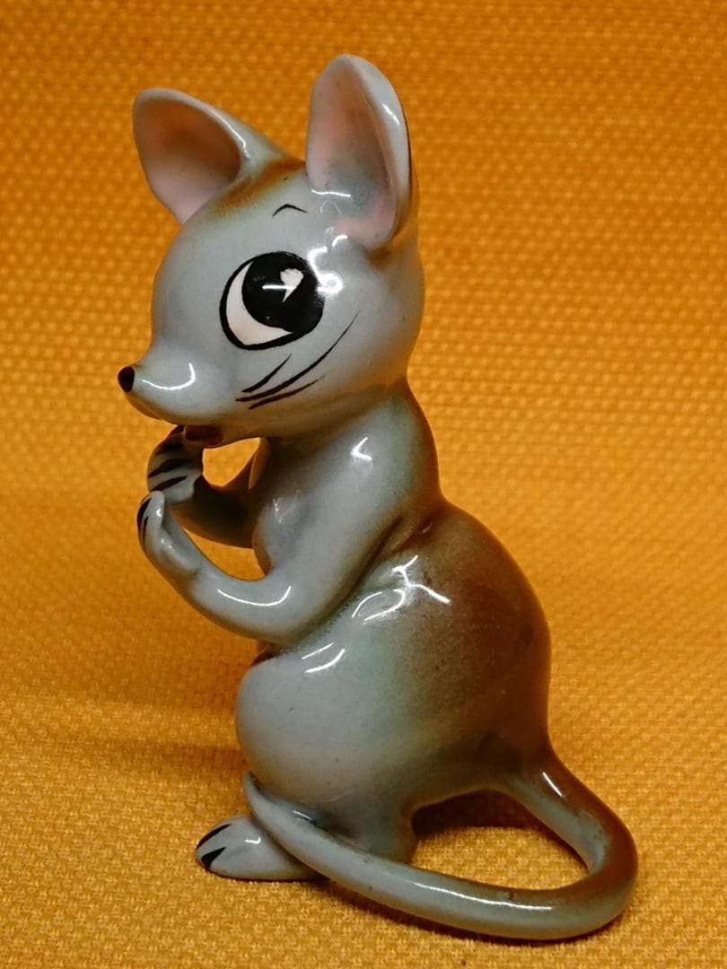 ネズミ　陶器　オブジェ　置物　インテリア　工芸品　美術品　A2713