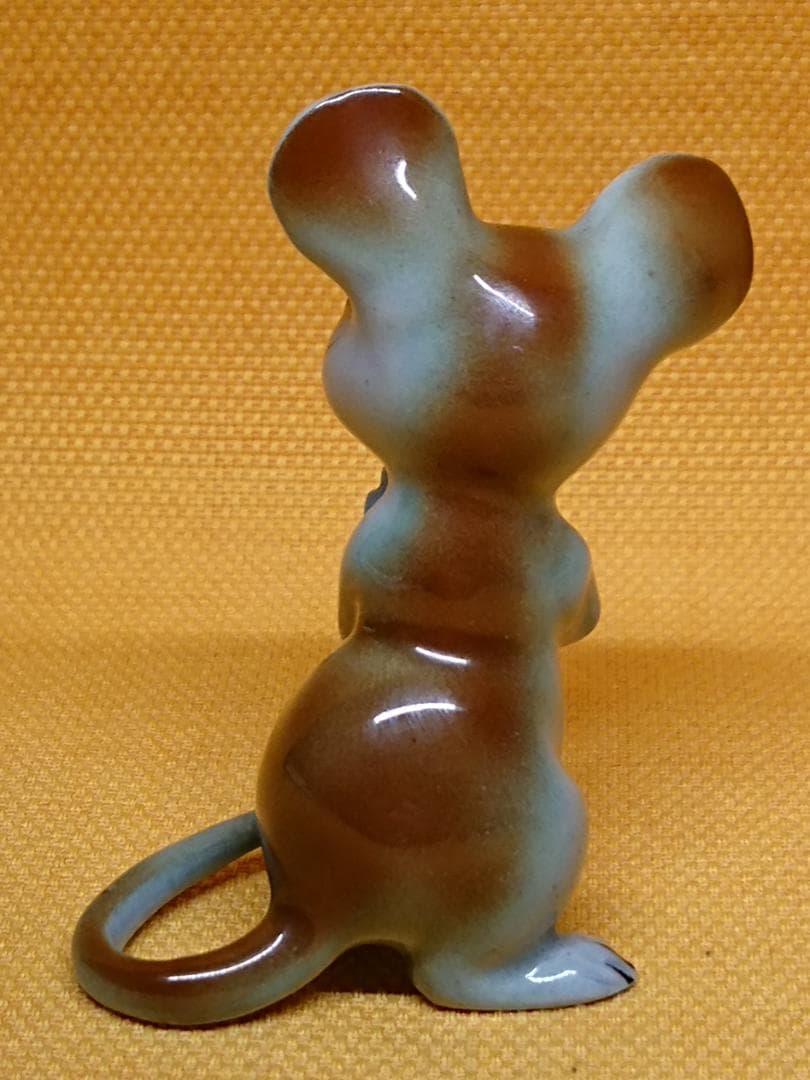 ネズミ　陶器　オブジェ　置物　インテリア　工芸品　美術品　A2713