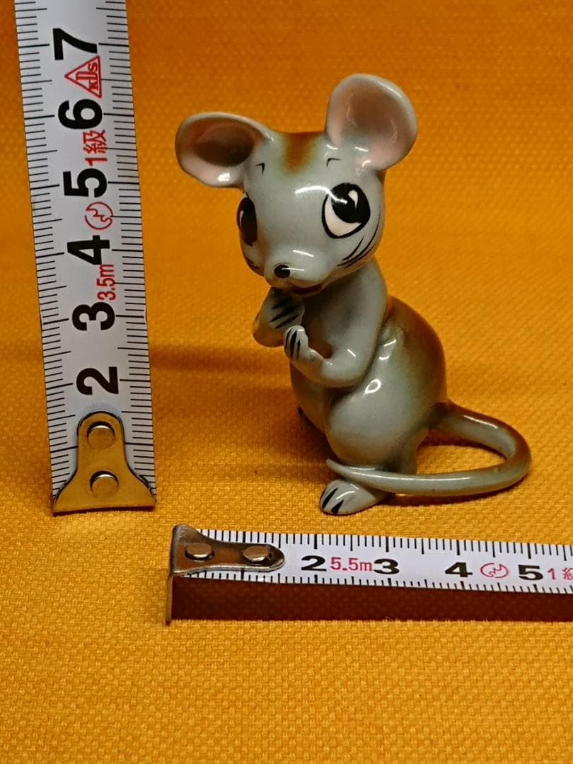 ネズミ　陶器　オブジェ　置物　インテリア　工芸品　美術品　A2713