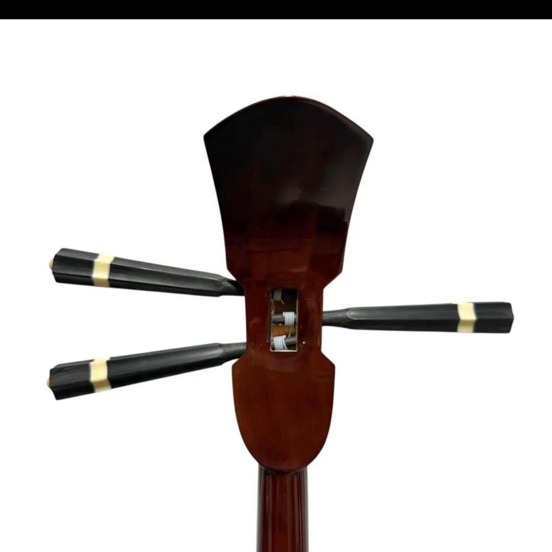 新城慎幸作 三線 紅木棹 本皮強化張り 保証書付 ハードケース付 沖縄三線