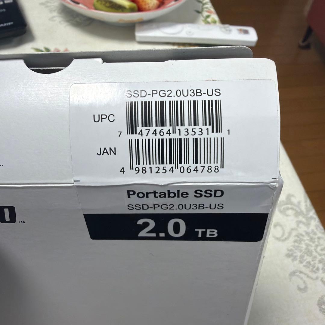 BUFFALO ポータブルSSD 2.0TB SSD-PG2.0U3B-US