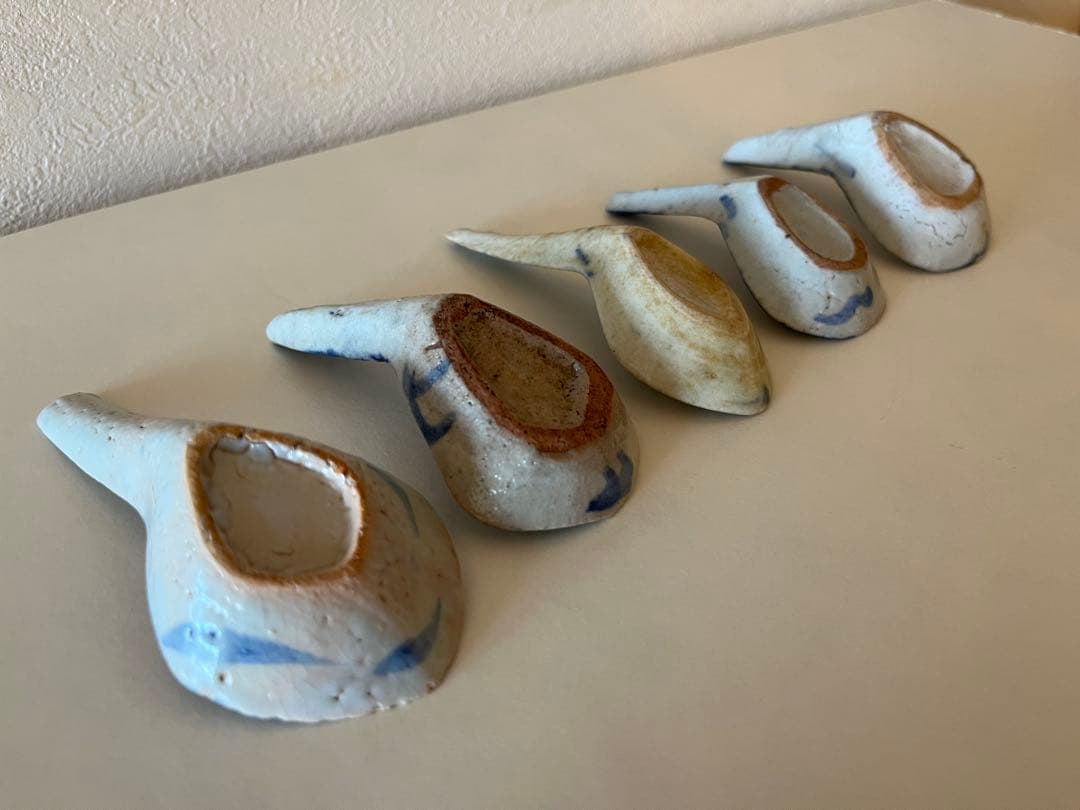 中国 清朝 染付レンゲ【5客】