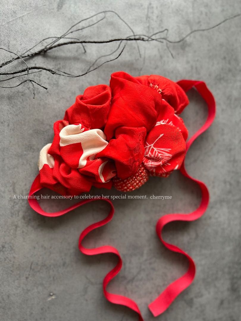 つ*ま様 七五三　七五三髪飾り　ヘッドドレス　着物髪飾り　リメイク髪飾り　022