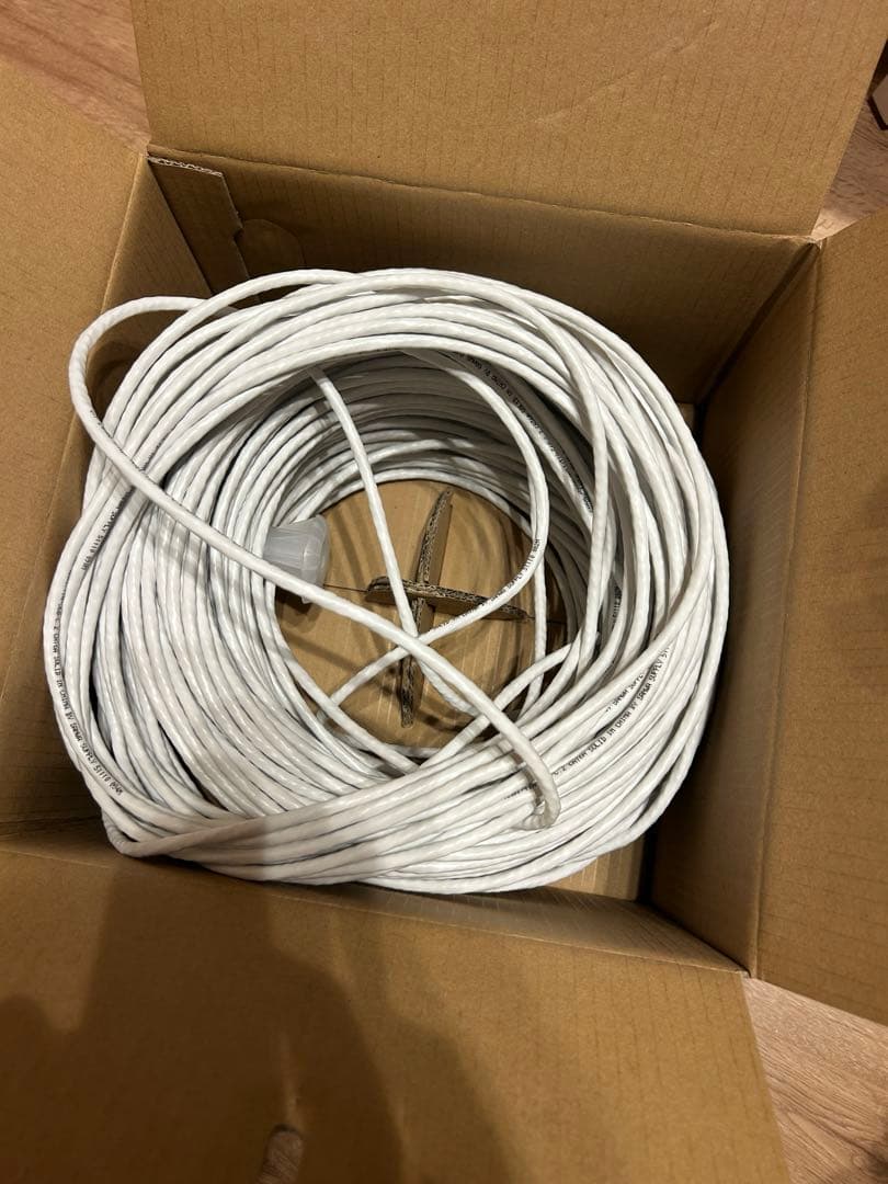 CAT6A LANケーブル 100m ホワイト 500-LAN6A-CB100W