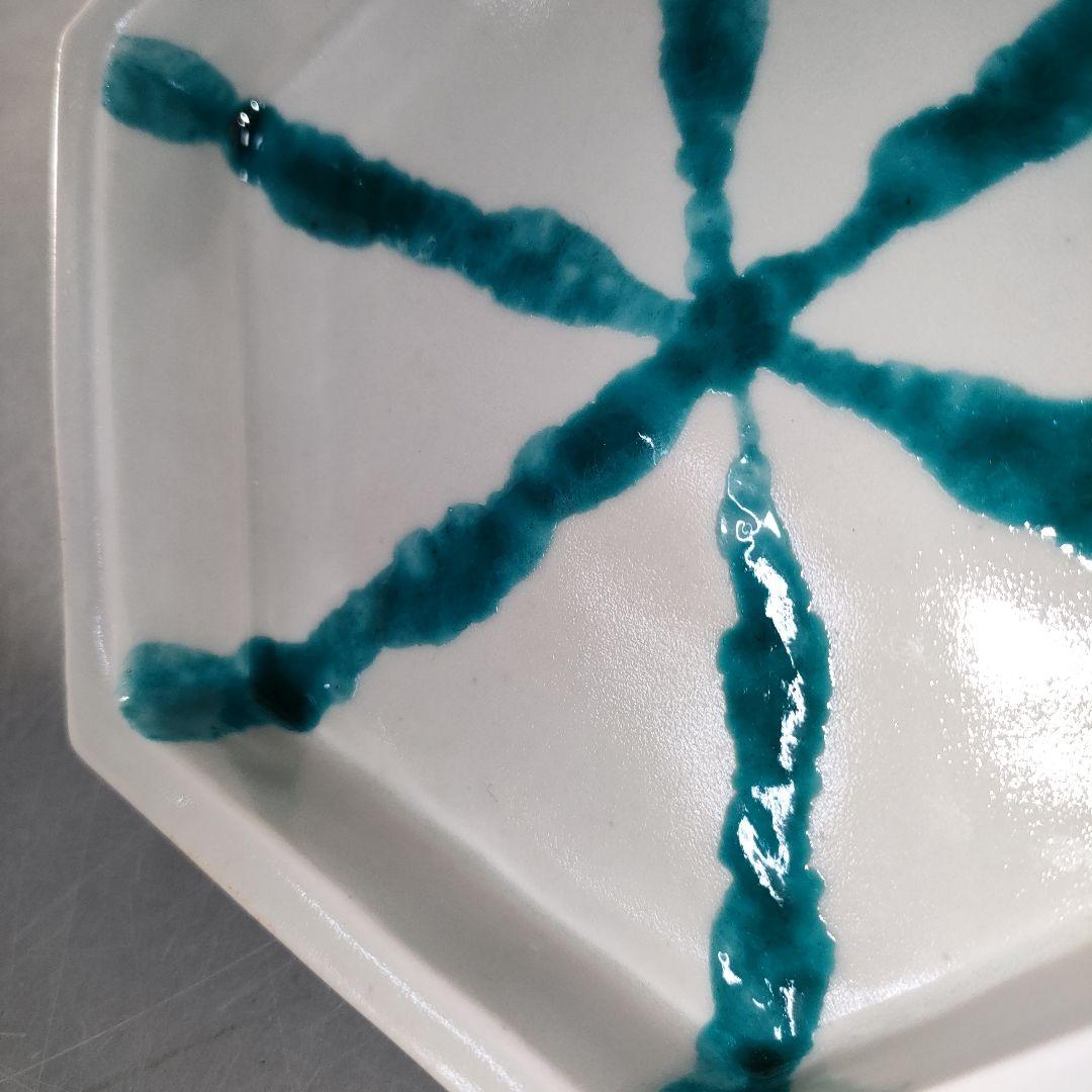 A1387-6/瀧田項一 作/上絵六角皿揃6客/共箱/飾皿/菓子皿/懐石道具/