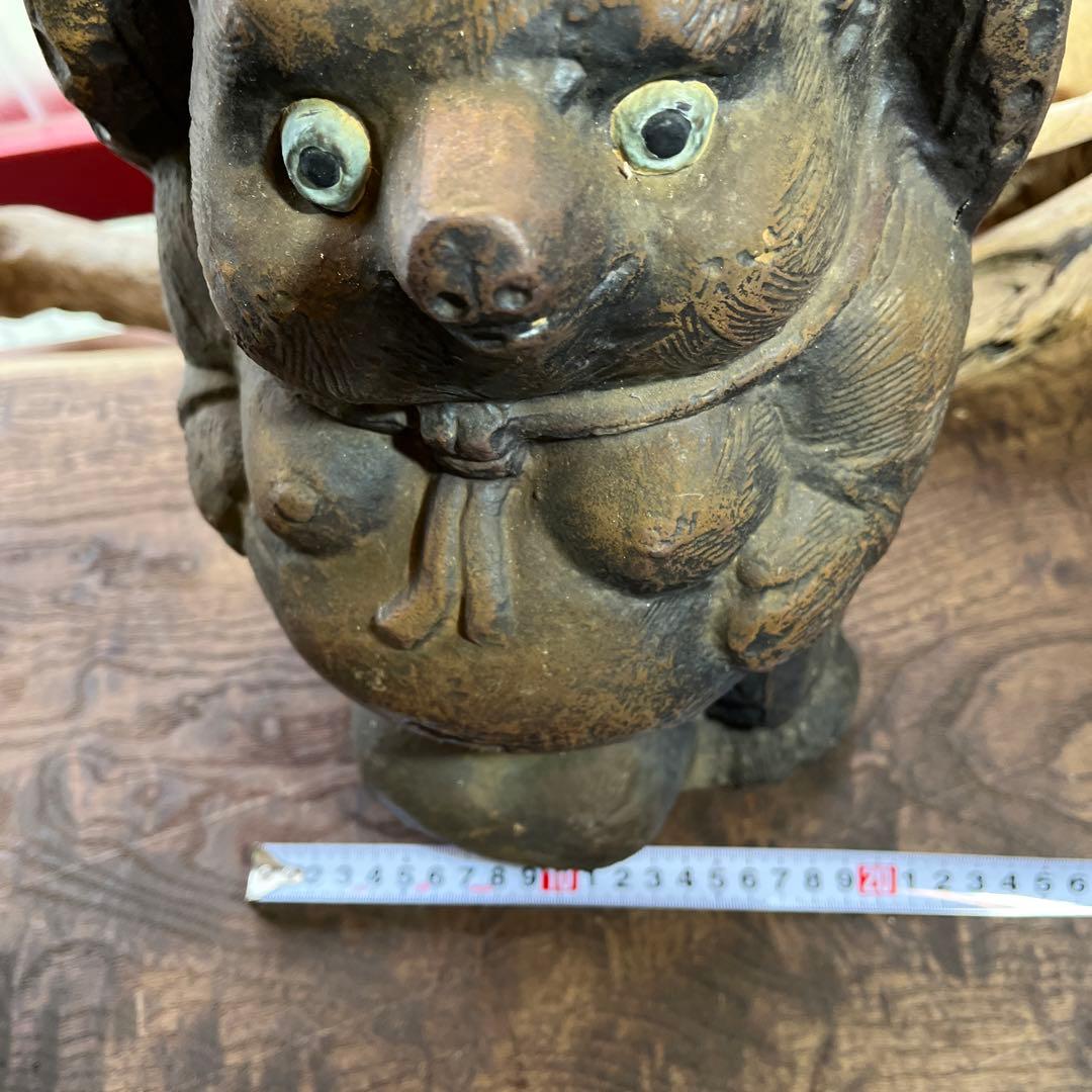 鉄製／たぬき／置物／アンティーク／ヴィンテージ／希少