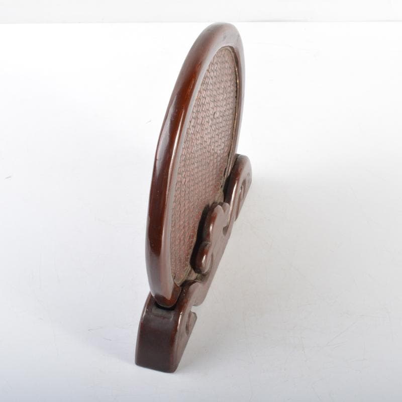 中国　象嵌螺鈿装飾　山水人物文　硯屏　V　4496