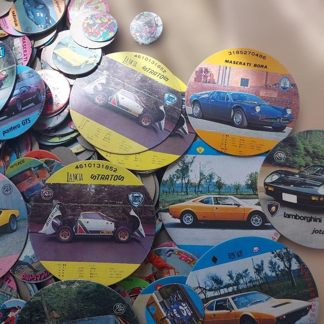 稀少品　レア車のメンコセット（ランボルギーニ・フェラーリ）他多数あり