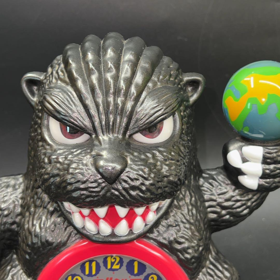 【動作品】置き時計 ゴジラ GODZILLA 目覚まし時計 おしゃべり 当時物