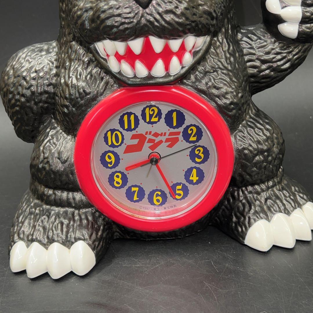【動作品】置き時計 ゴジラ GODZILLA 目覚まし時計 おしゃべり 当時物