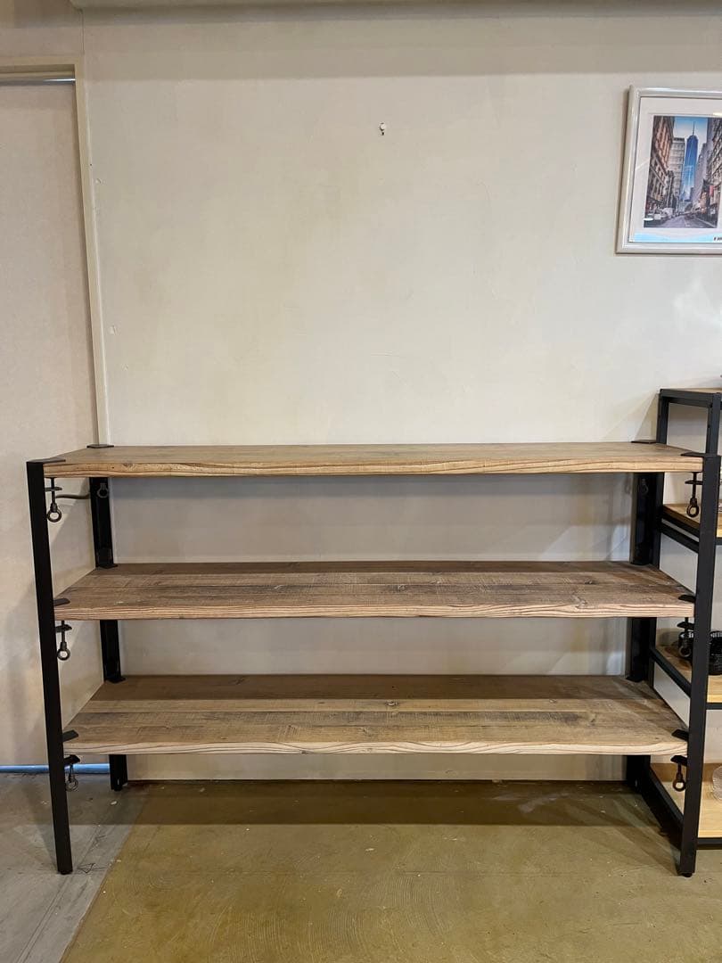 インダストリアルラック　アイアン　古材ライク