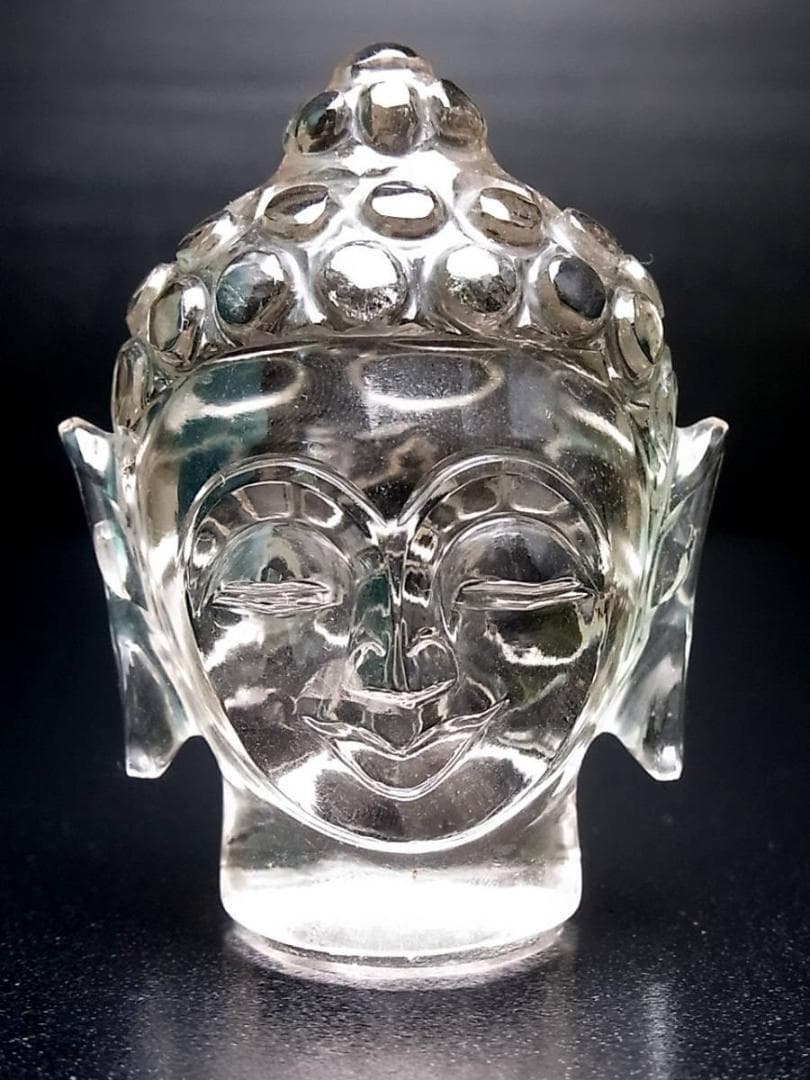 ネパール ガネッシュヒマール産 ヒマラヤ水晶製 仏頭 ブッダヘッド No,3