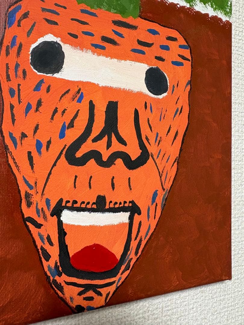 一点物　アクリル画　絵画　《夜の人参》
