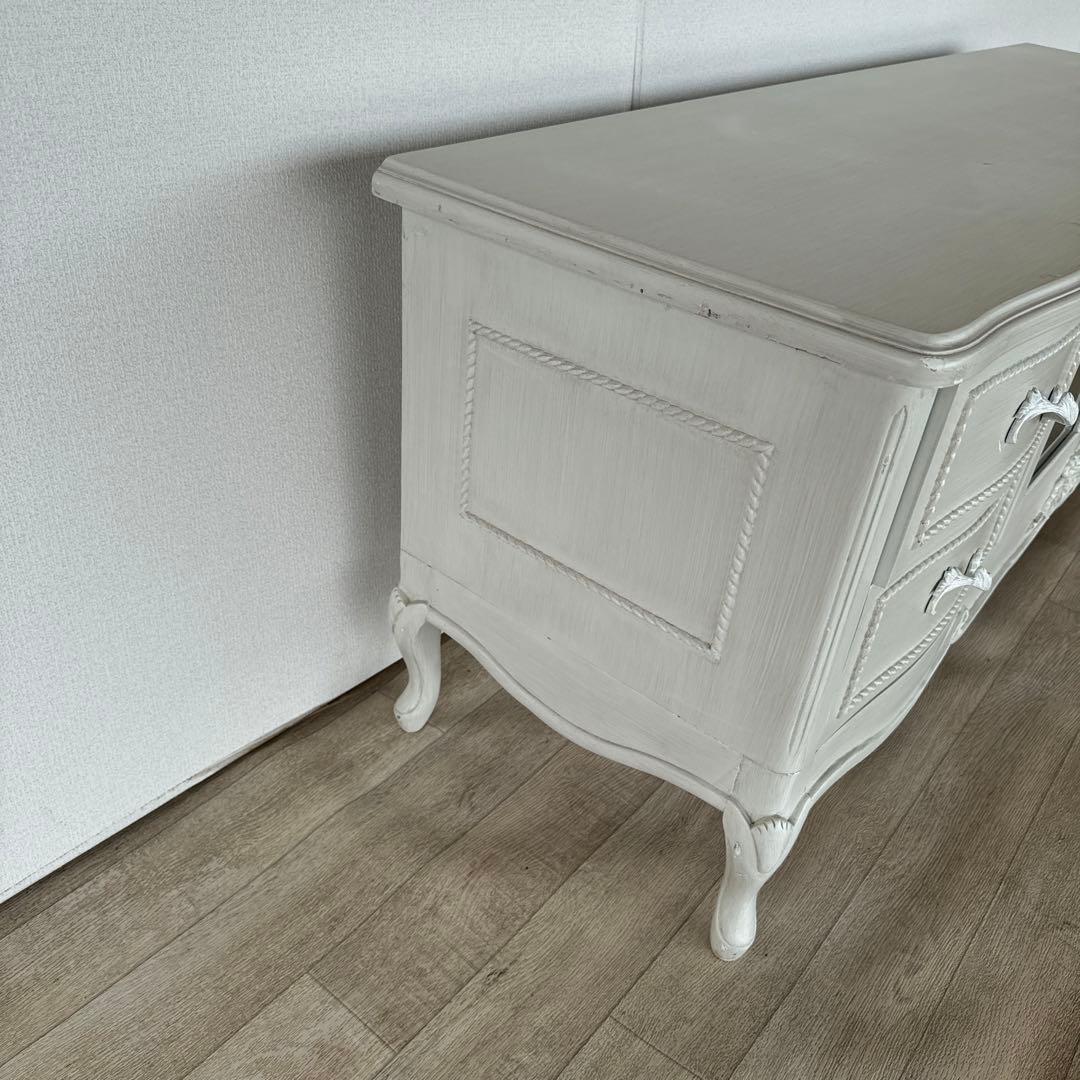 最終値下げ　テレビボード　白家具　フレンチ　ヨーロピアン　姫家具