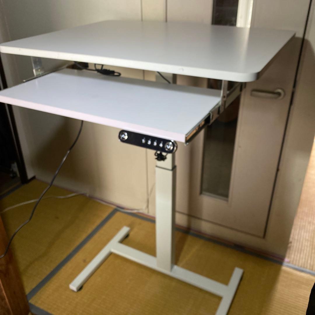 BilBil デスク 電動式 テーブル パソコンラック 電動昇降式机 ホワイト