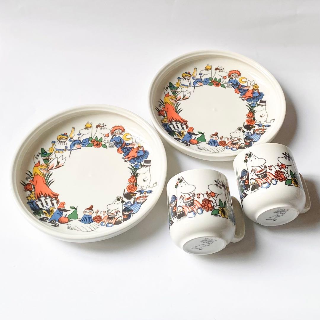 90s アラビア 旧ロゴ ムーミン チルドレンセット 2客 ARABIA 北欧