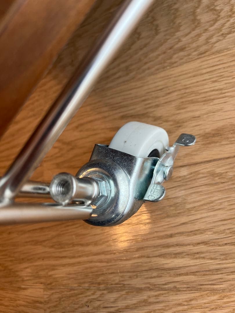 無印　ステンレスユニットシェルフ・ウォールナット材棚セット・小(3段)