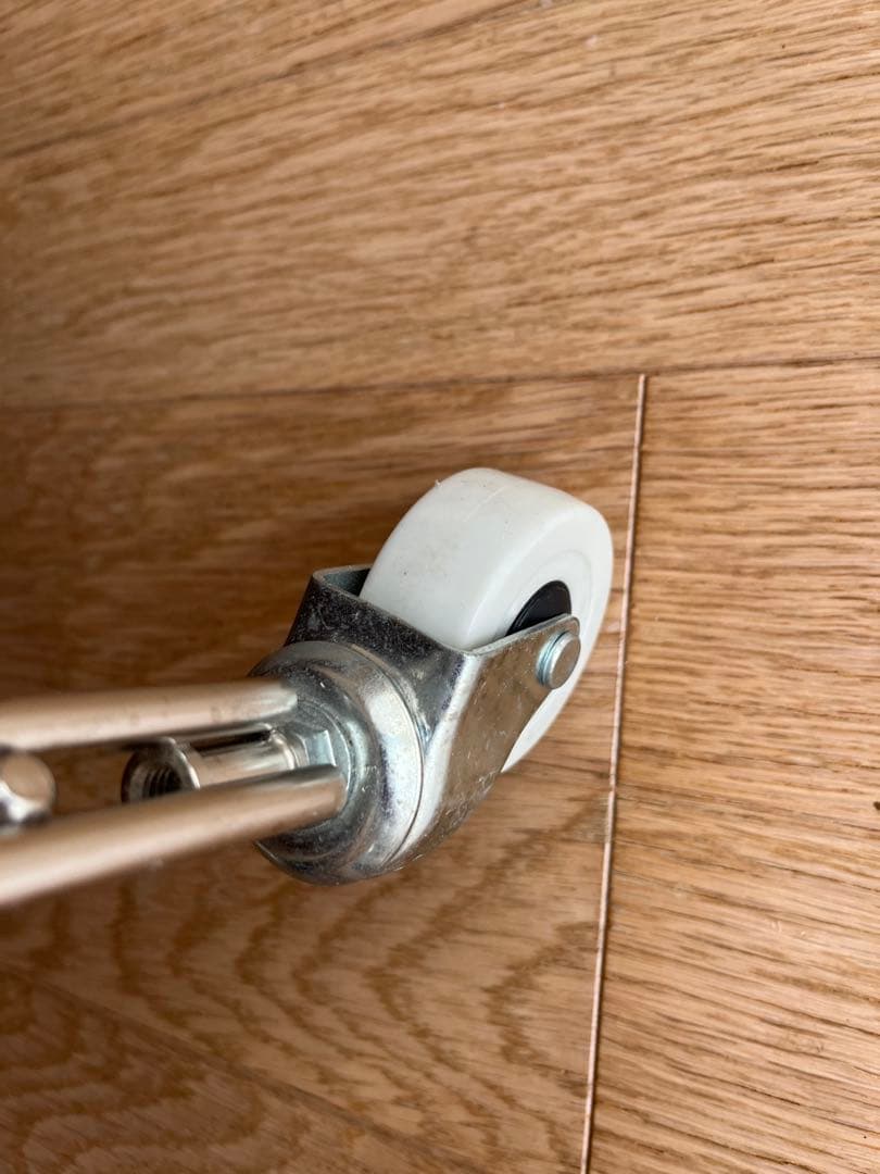 無印　ステンレスユニットシェルフ・ウォールナット材棚セット・小(3段)