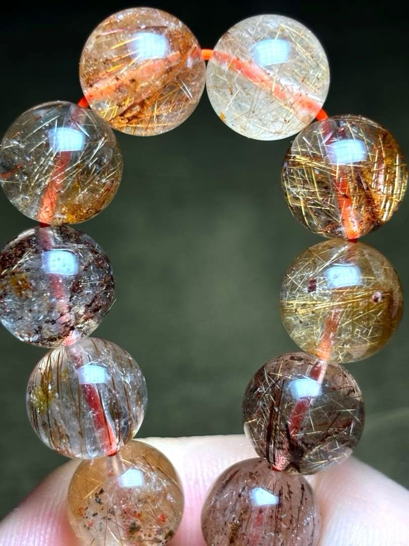 【極美品】　ガーデンルチルクォーツ ブレスレット 11mm（新品未使用）高品質