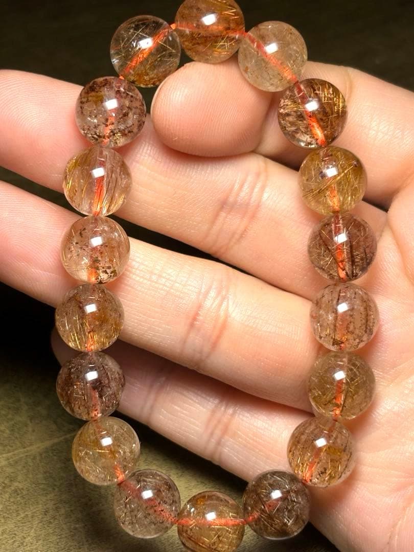 【極美品】　ガーデンルチルクォーツ ブレスレット 11mm（新品未使用）高品質