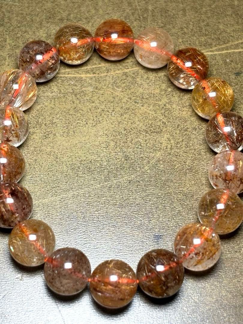 【極美品】　ガーデンルチルクォーツ ブレスレット 11mm（新品未使用）高品質