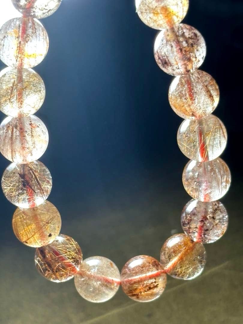 【極美品】　ガーデンルチルクォーツ ブレスレット 11mm（新品未使用）高品質