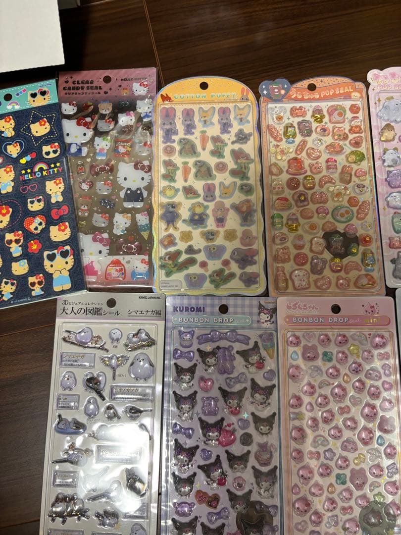ボンボンドロップシール　コットンパフィー　うるちゅる　ちいかわ　ズートピア