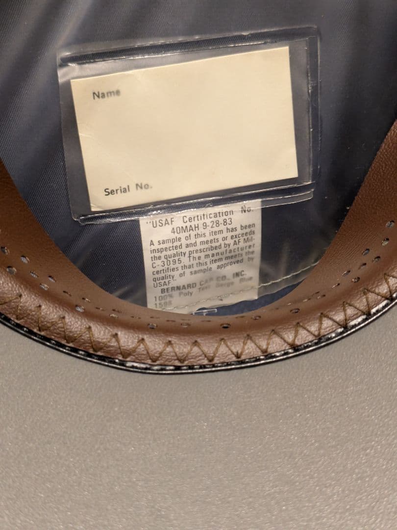 USAF 1983 ビンテージ オフィサー キャップ 正規品