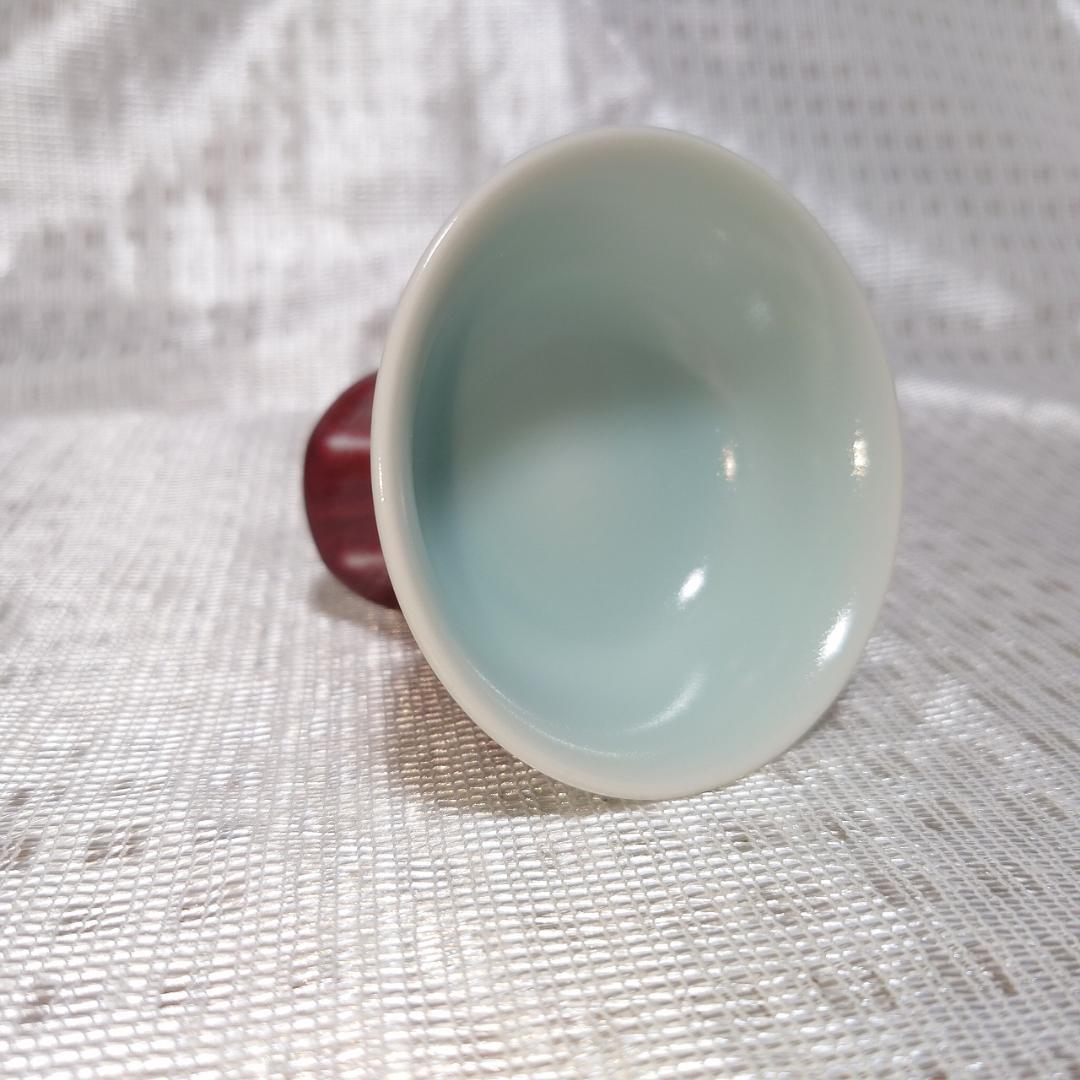 091 神農巌（人間国宝）馬上杯　ぐい呑 （共箱に難あり）