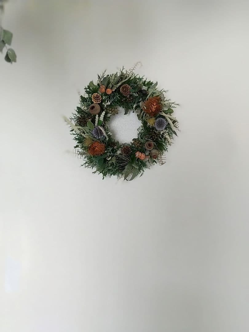 大きめ◈グリーンと木の実のリース クリスマス