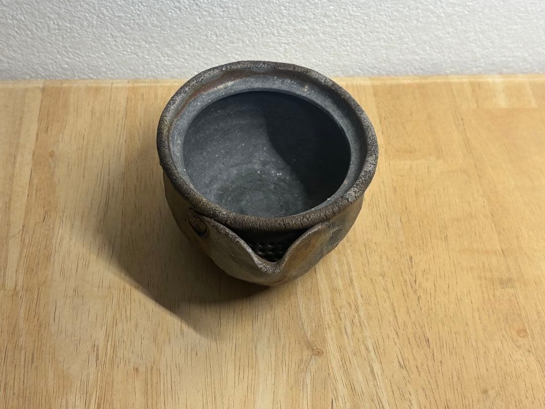 94.備前焼 宝瓶 登り窯 猿 さる 手びねり 急須