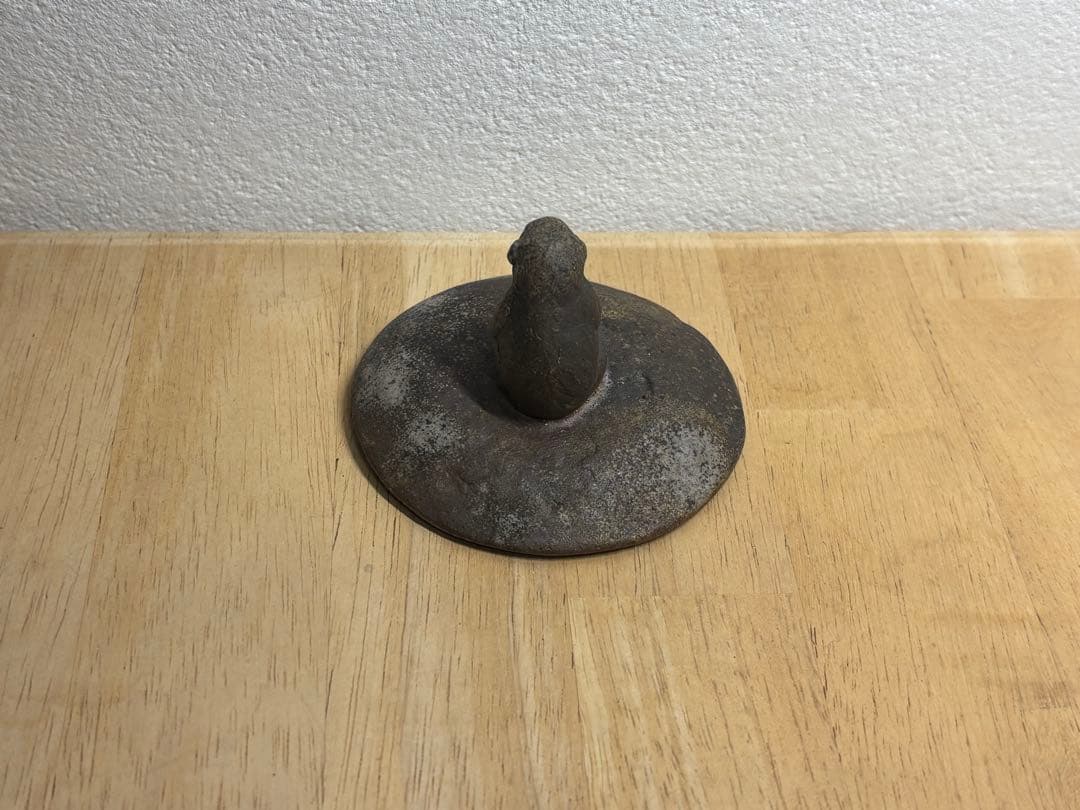 94.備前焼 宝瓶 登り窯 猿 さる 手びねり 急須