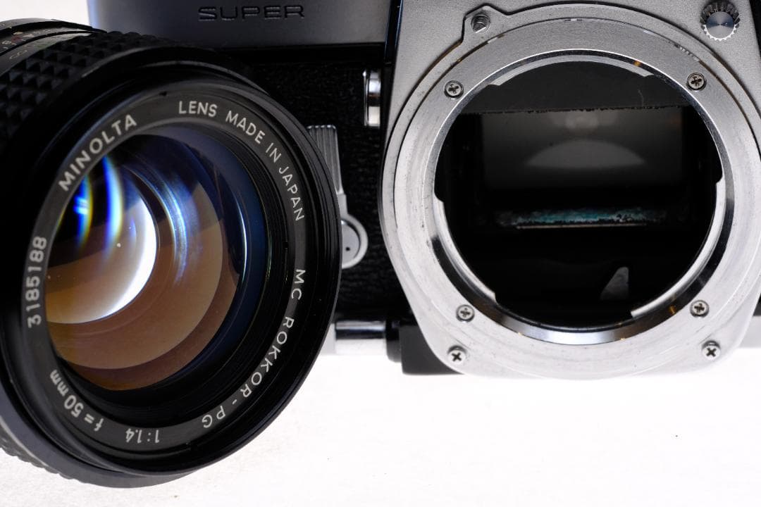 【銘玉PG50mm f1.4付】ミノルタSRT Super ※スプロケット交換済