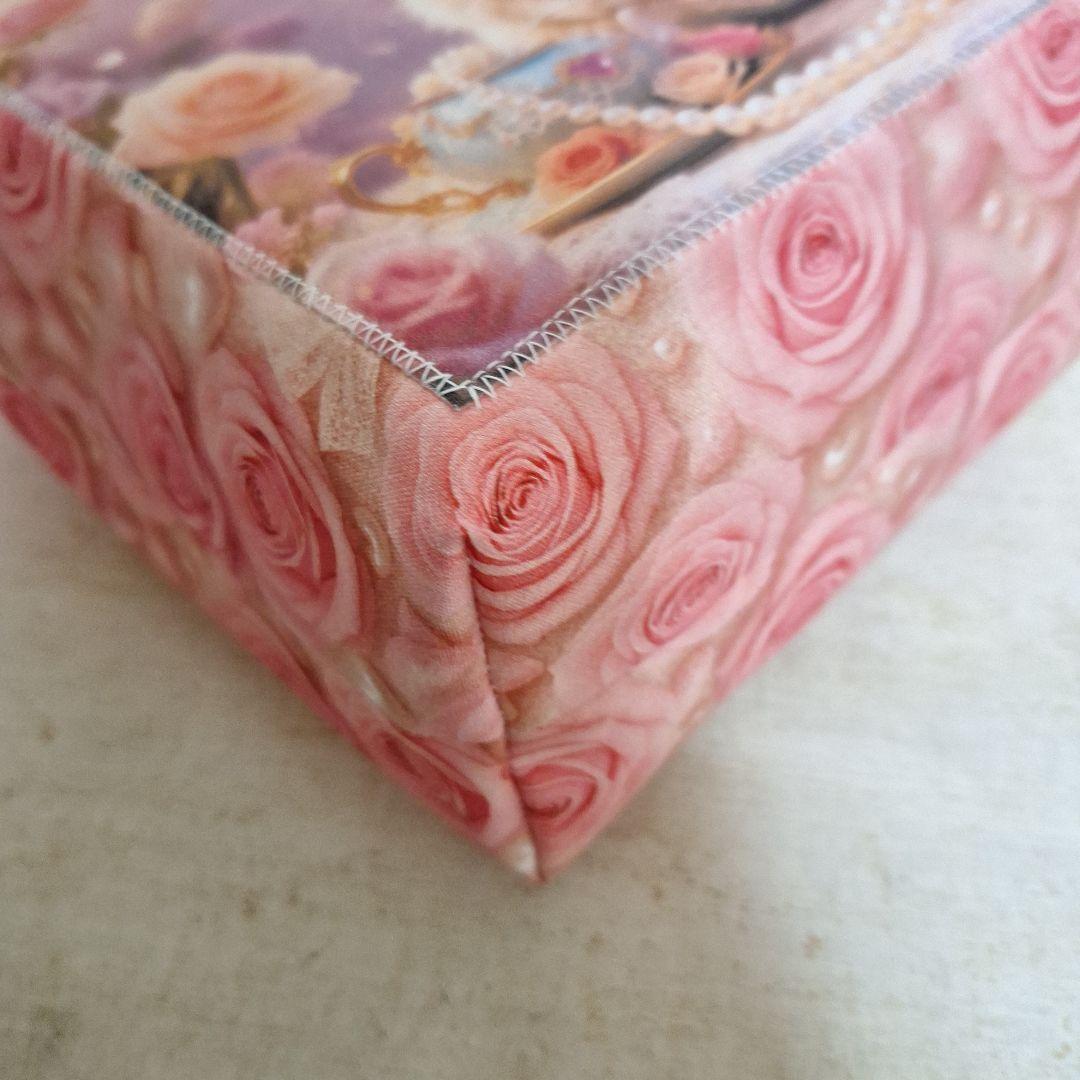 激レアうさぎパネル生地　ハンドメイド　まちなしバッグ　布バスケット　ポーチ