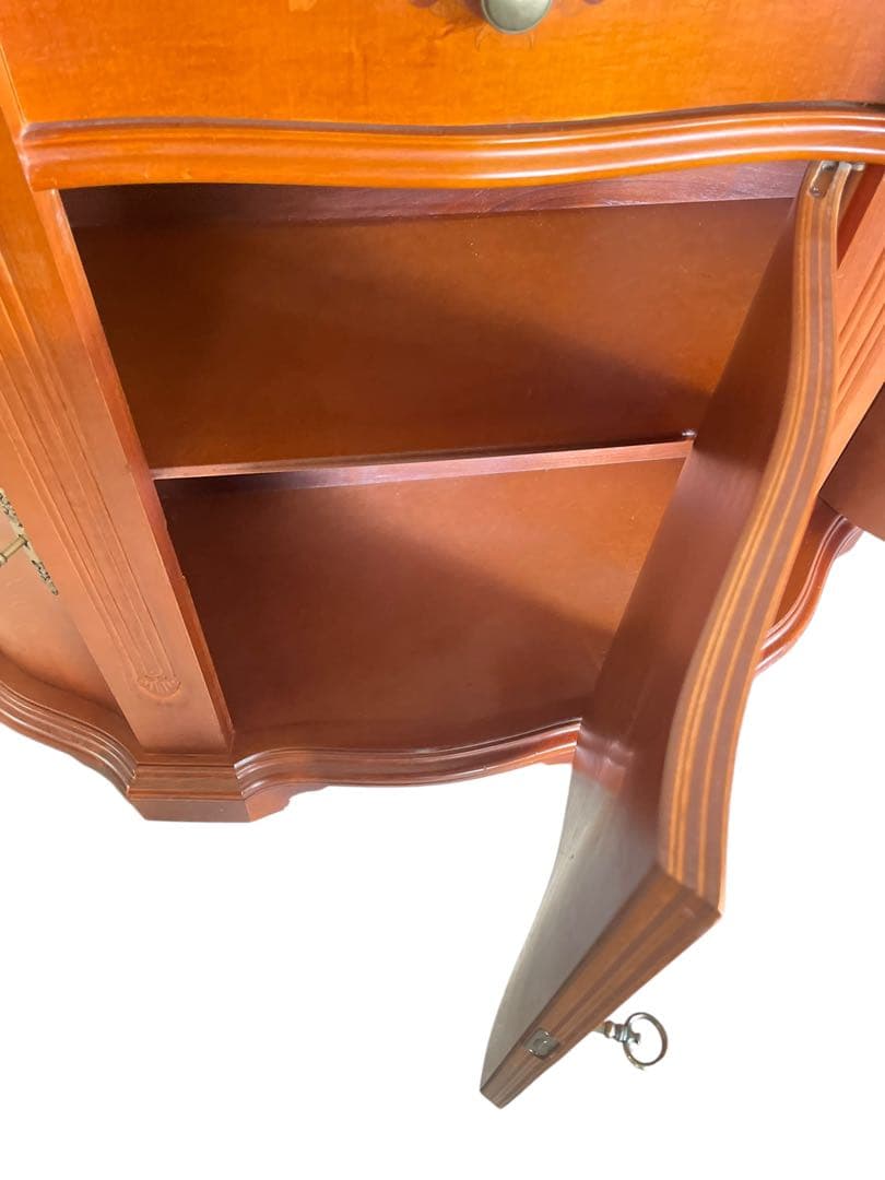 HR563 イタリア 象嵌細工 コンソールキャビネット 鍵3本付 サイドボード