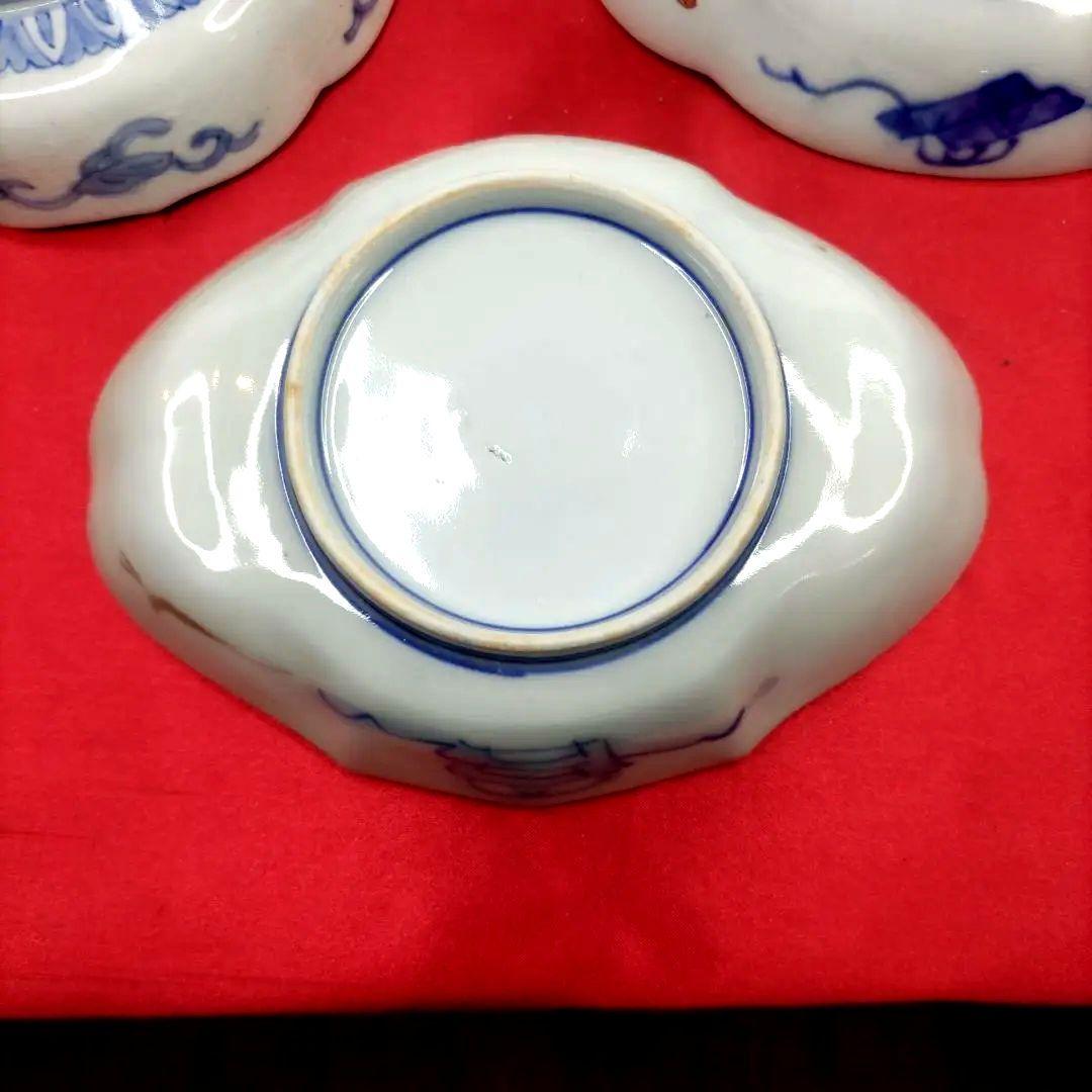 有田焼　伊万里焼　古伊万里　金彩　色絵　小皿　舟皿　刺し身皿　3種3客セット