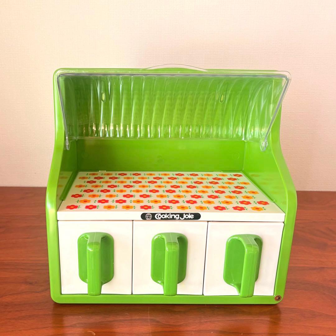 70年代　昭和レトロ　花柄　調味料ラック　当時物　デッドストック