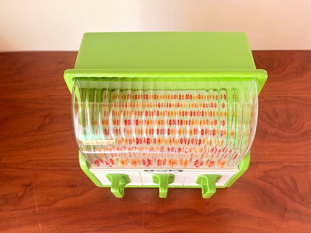 70年代　昭和レトロ　花柄　調味料ラック　当時物　デッドストック