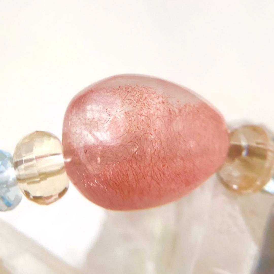 小唄 ★ブレスレット ストロベリークォーツ ♪ 353