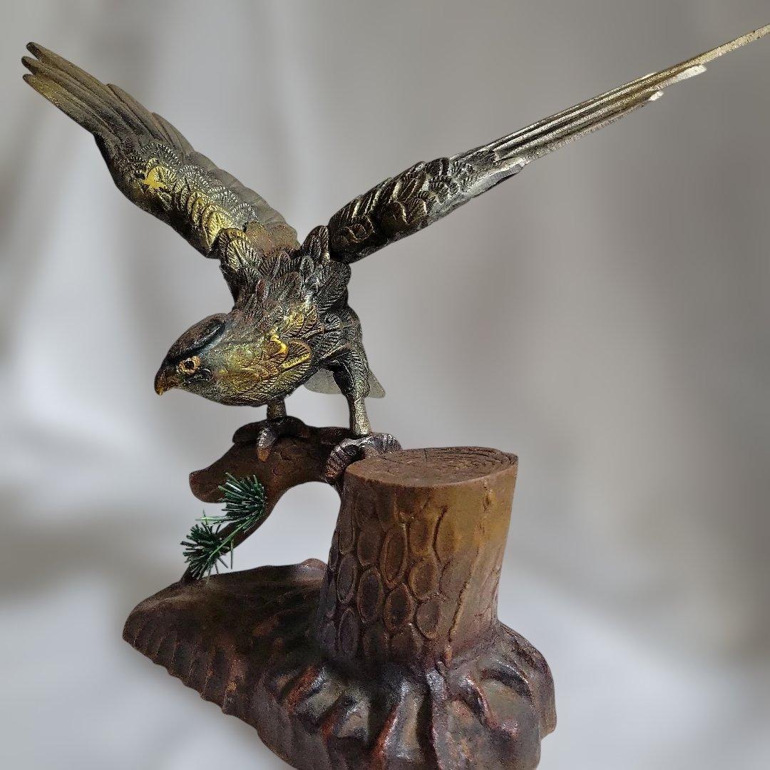 【週末セール】鷹のオブジェ　ヴィンテージ品　鷹の置物