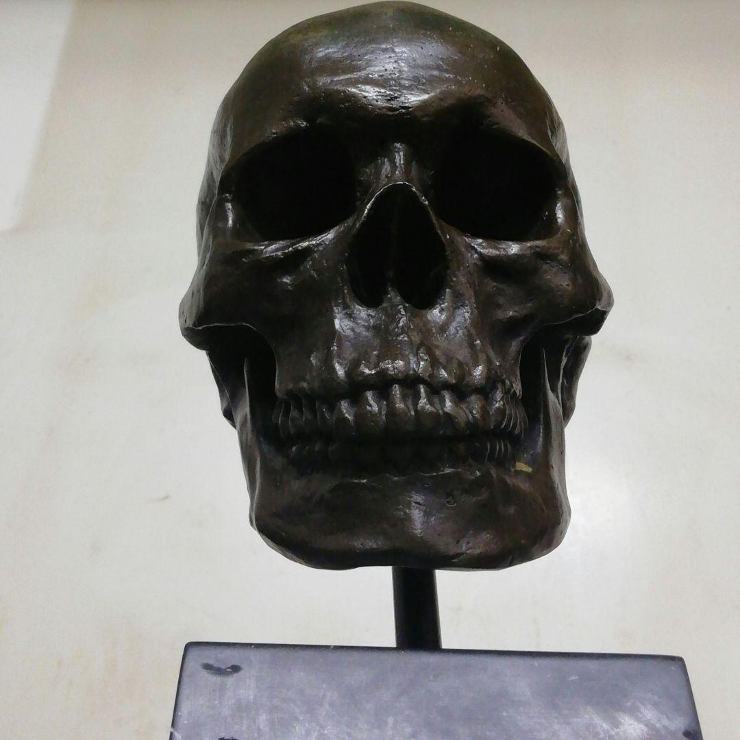 珍品　頭蓋骨　髑髏　ビンテージ　スカル　置物　ブロンズ