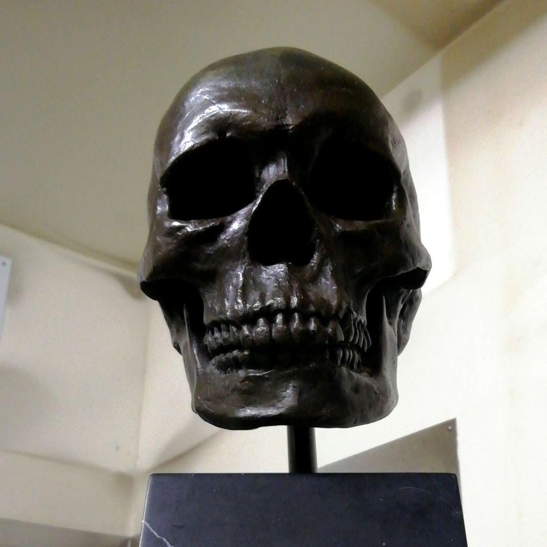 珍品　頭蓋骨　髑髏　ビンテージ　スカル　置物　ブロンズ