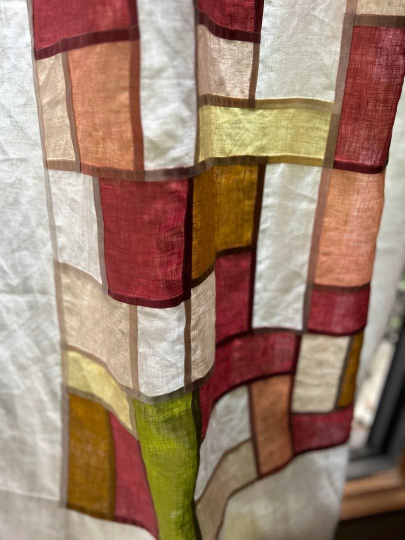 「秋桜」麻ポジャギ