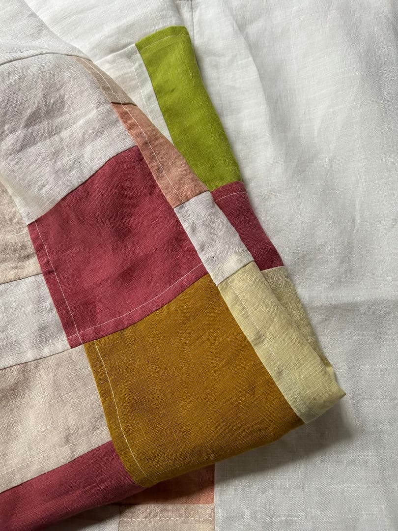 「秋桜」麻ポジャギ