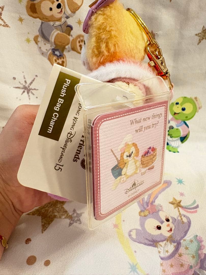 クッキーアン　キーチェーン　ぬいぐるみバッジ　香港ディズニー　ダッフィーフレンズ