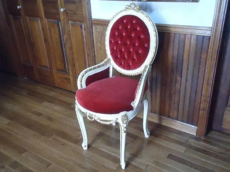 イタリア Meroni Francesco⭐︎ロココ様式チェア⭐︎美品⭐︎張替済