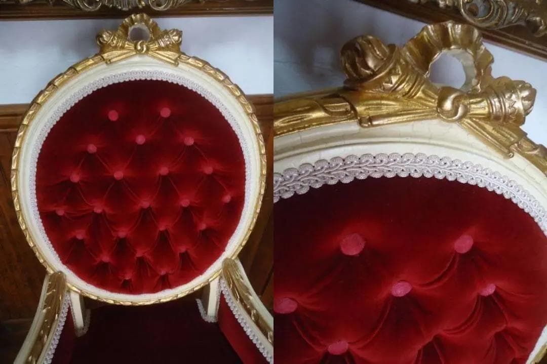 イタリア Meroni Francesco⭐︎ロココ様式チェア⭐︎美品⭐︎張替済