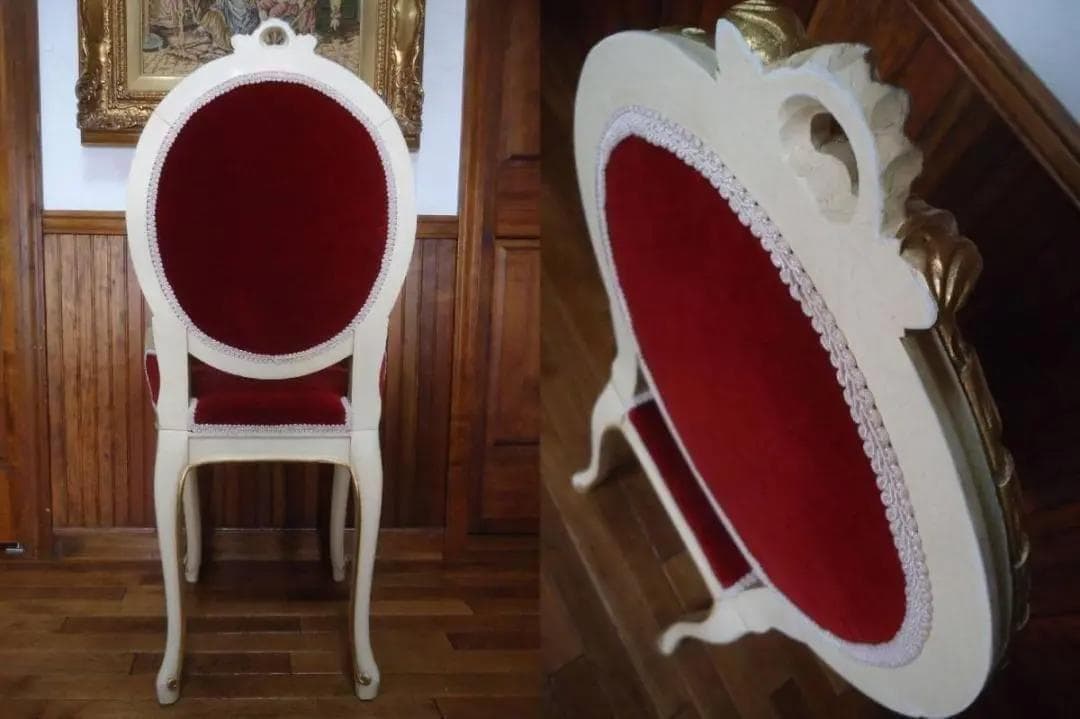 イタリア Meroni Francesco⭐︎ロココ様式チェア⭐︎美品⭐︎張替済