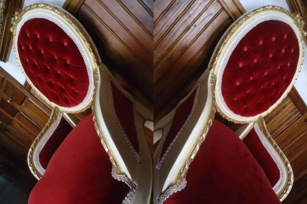 イタリア Meroni Francesco⭐︎ロココ様式チェア⭐︎美品⭐︎張替済