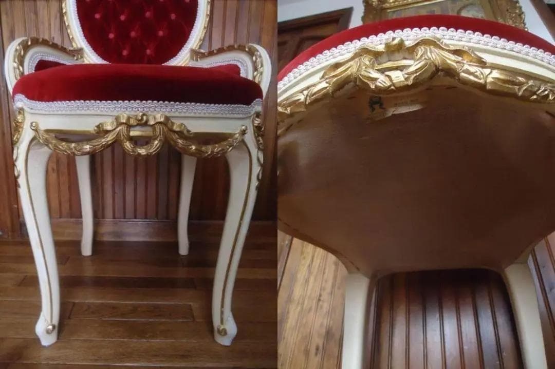 イタリア Meroni Francesco⭐︎ロココ様式チェア⭐︎美品⭐︎張替済